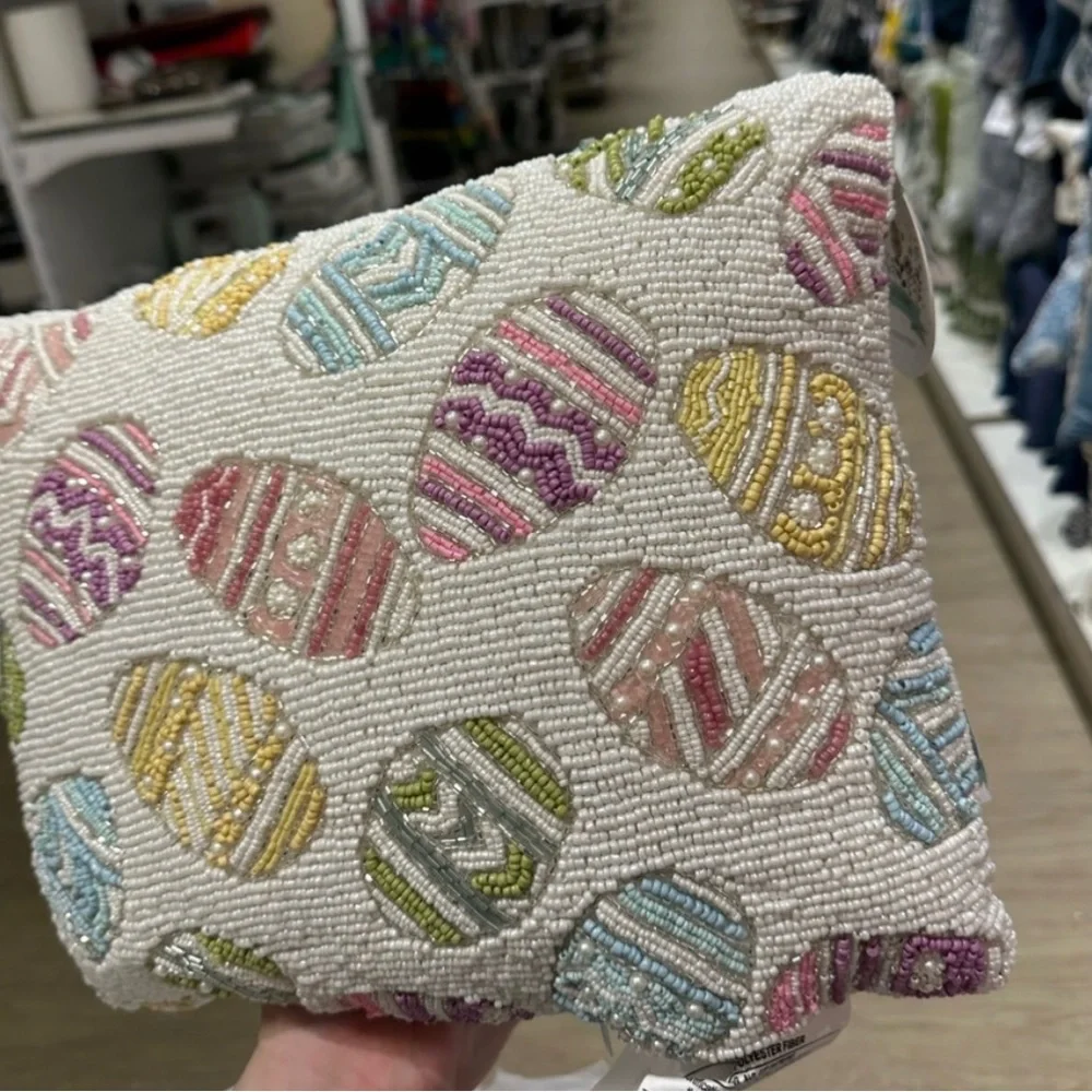 NWT set of 2- beaded Easter/Spring pillows.
